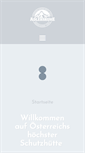 Mobile Screenshot of erzherzog-johann-huette.at